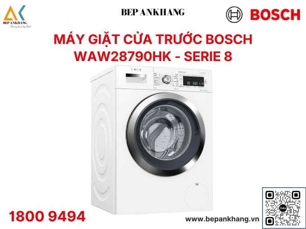 Máy giặt 9kg WAW28790HK - Series 8 - Made in Germany